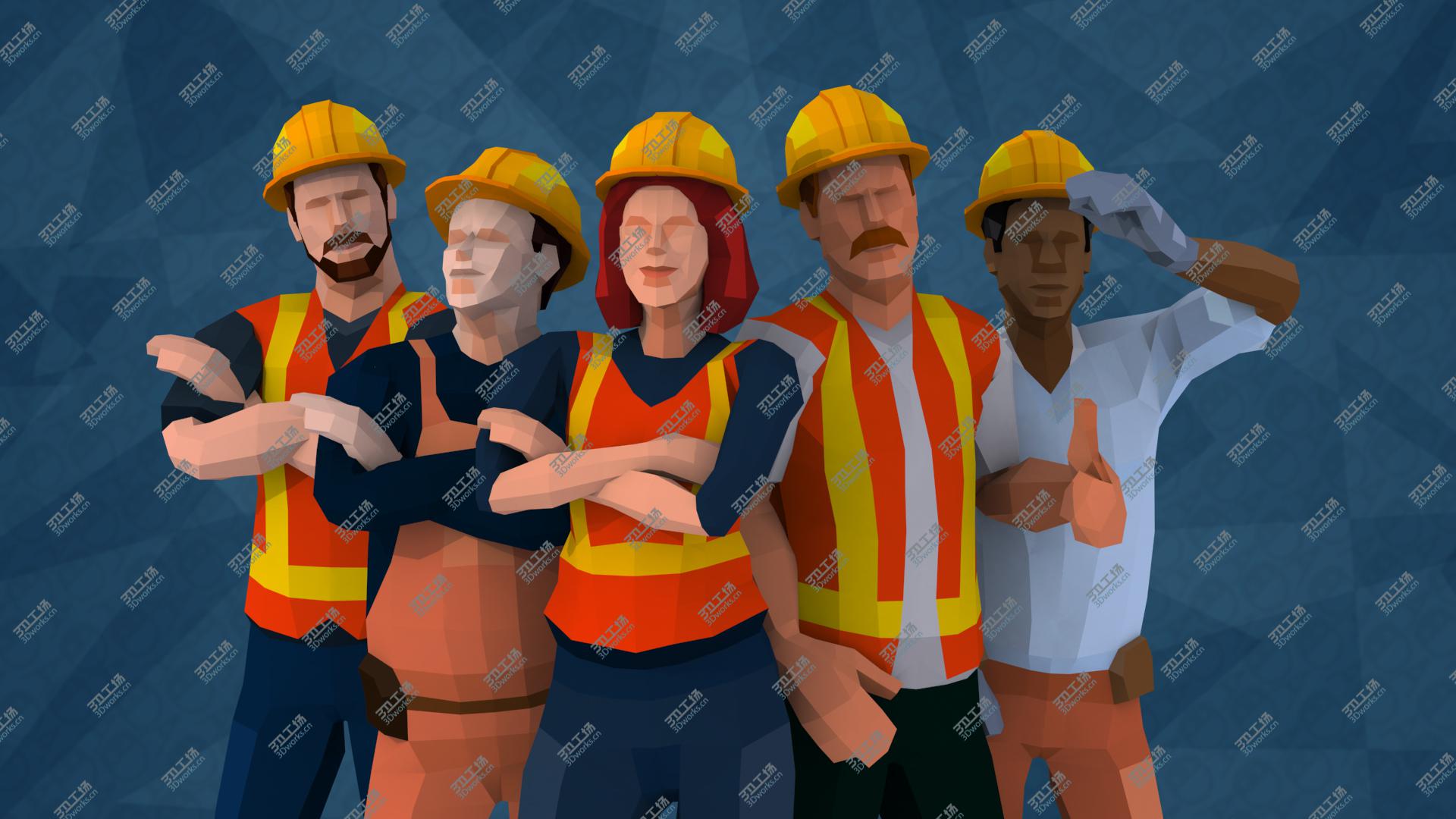 images/goods_img/20210313/3D LowPoly People Professions Rigged Bundle model/4.jpg